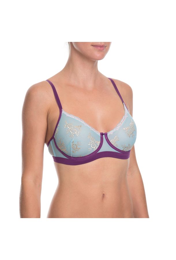 Buy Da Intimo Underwired Demi Cup Bra - Purple online