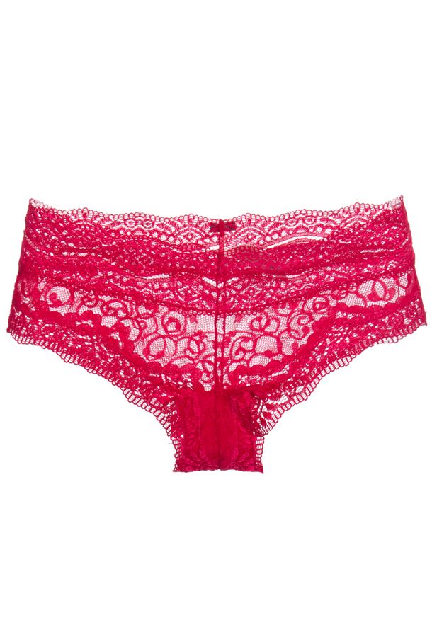 Lingerie Caleçon Renda Vermelho Moda Intima Amor Romance no Shoptime