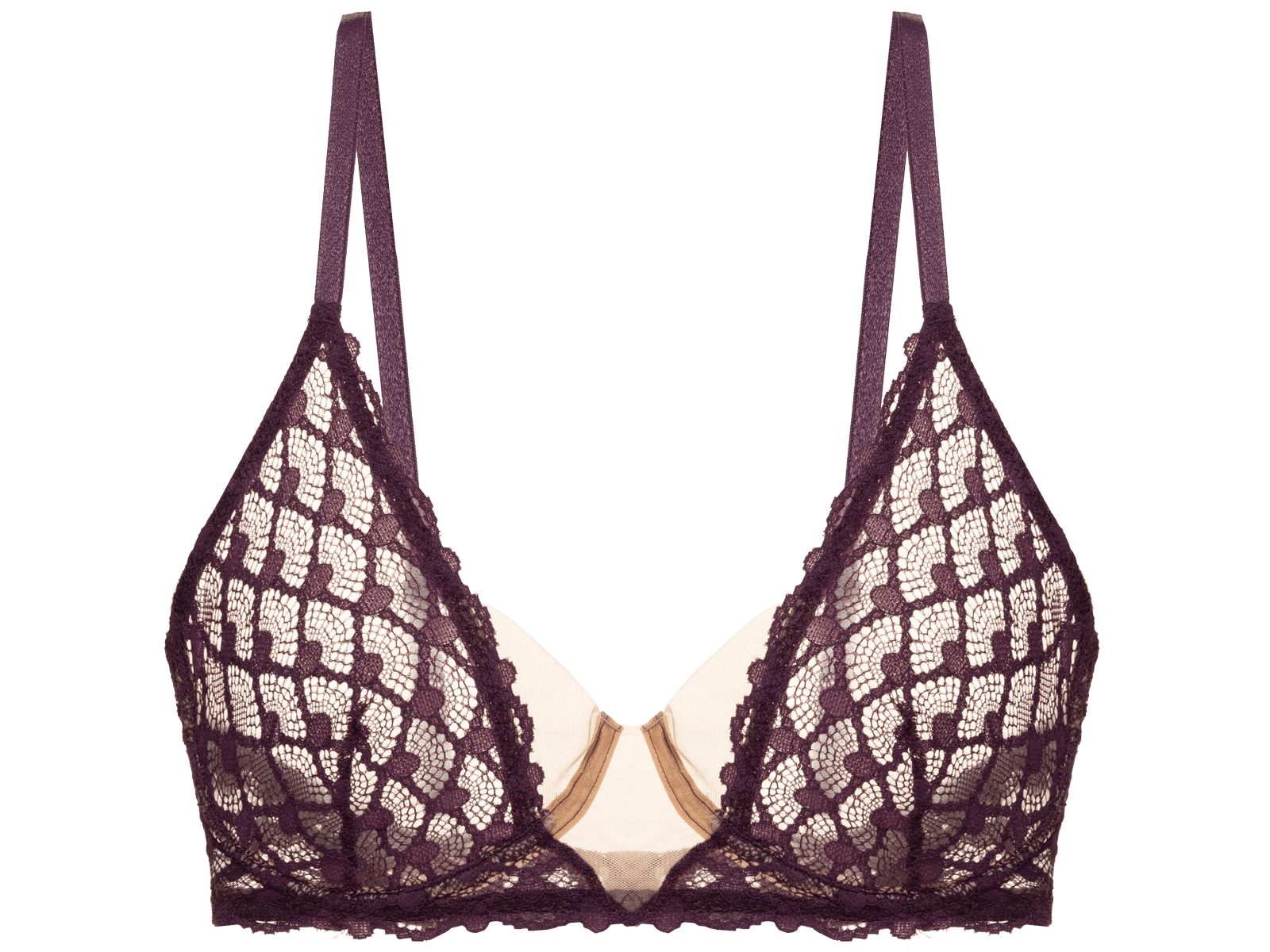 Sutiã Underwire Demi Renda Medea ROXO - Lingeries perfeitas para você!