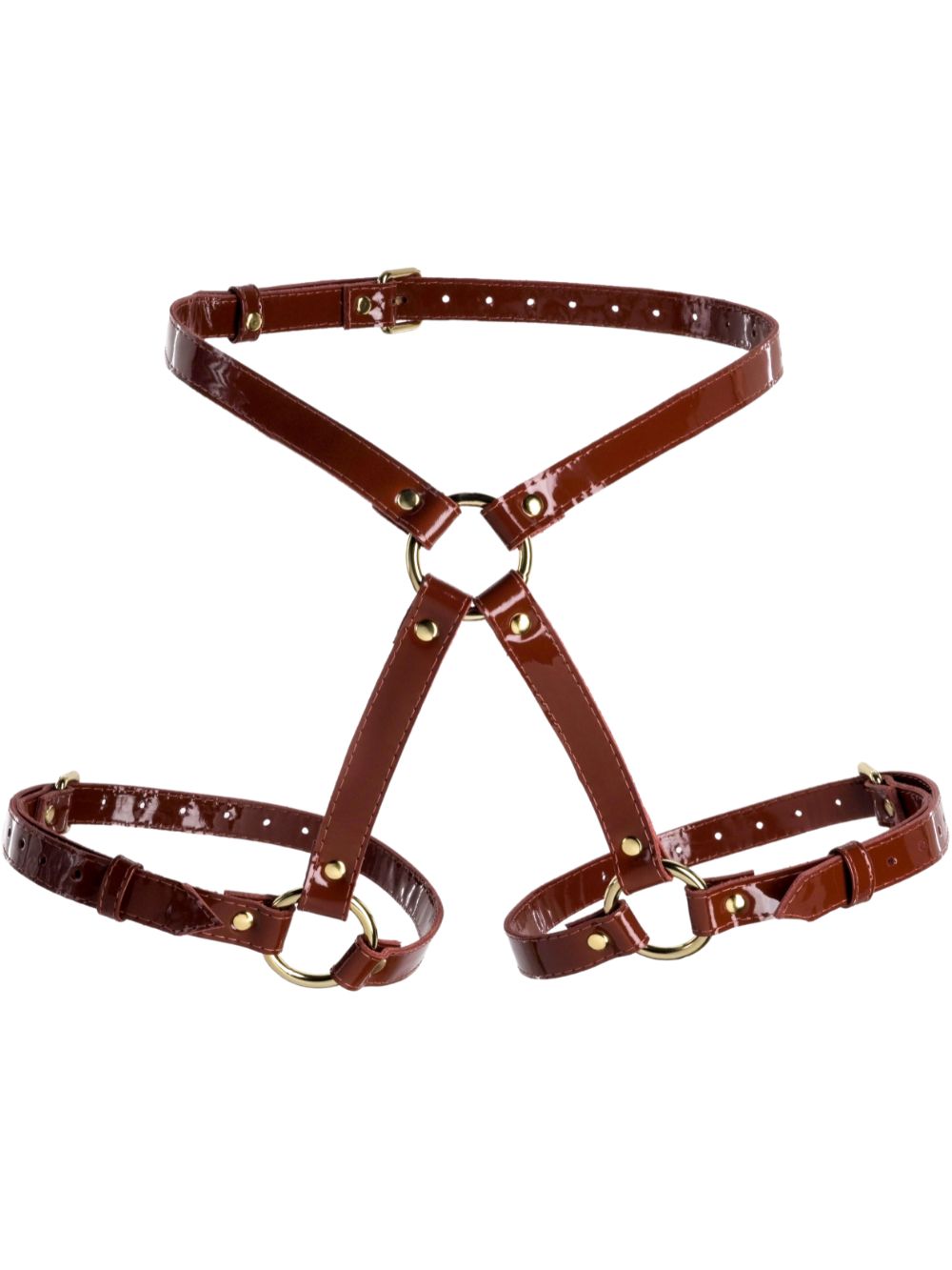 Harness Feminino Couro Cintura X Arreio Lingerie em Couro