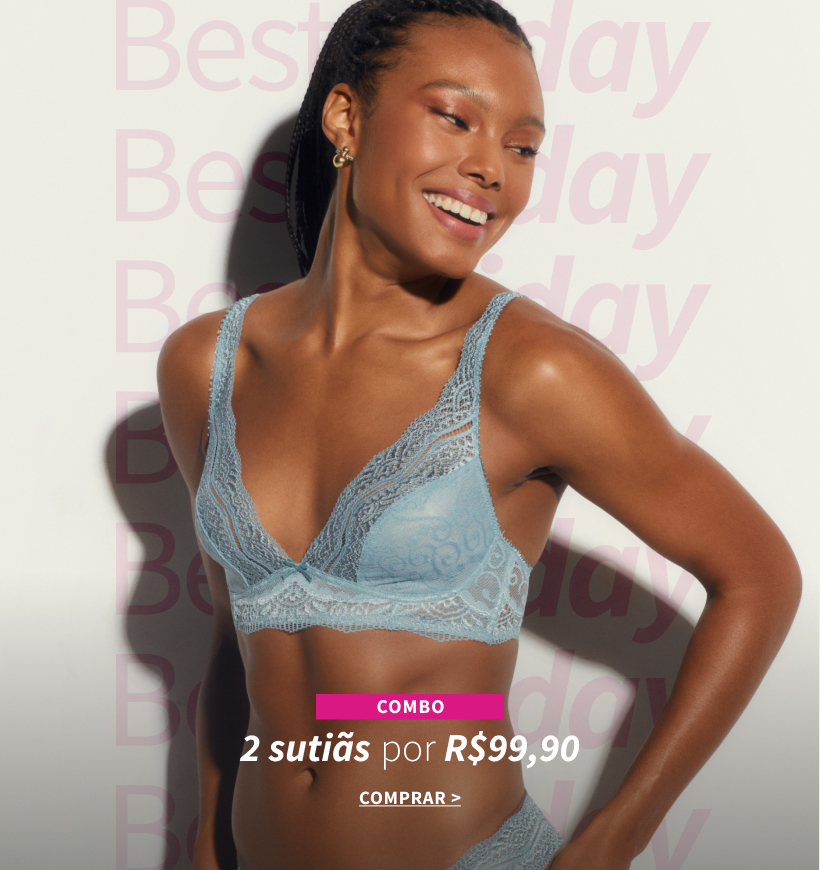 2 sutiãs por R$99,90