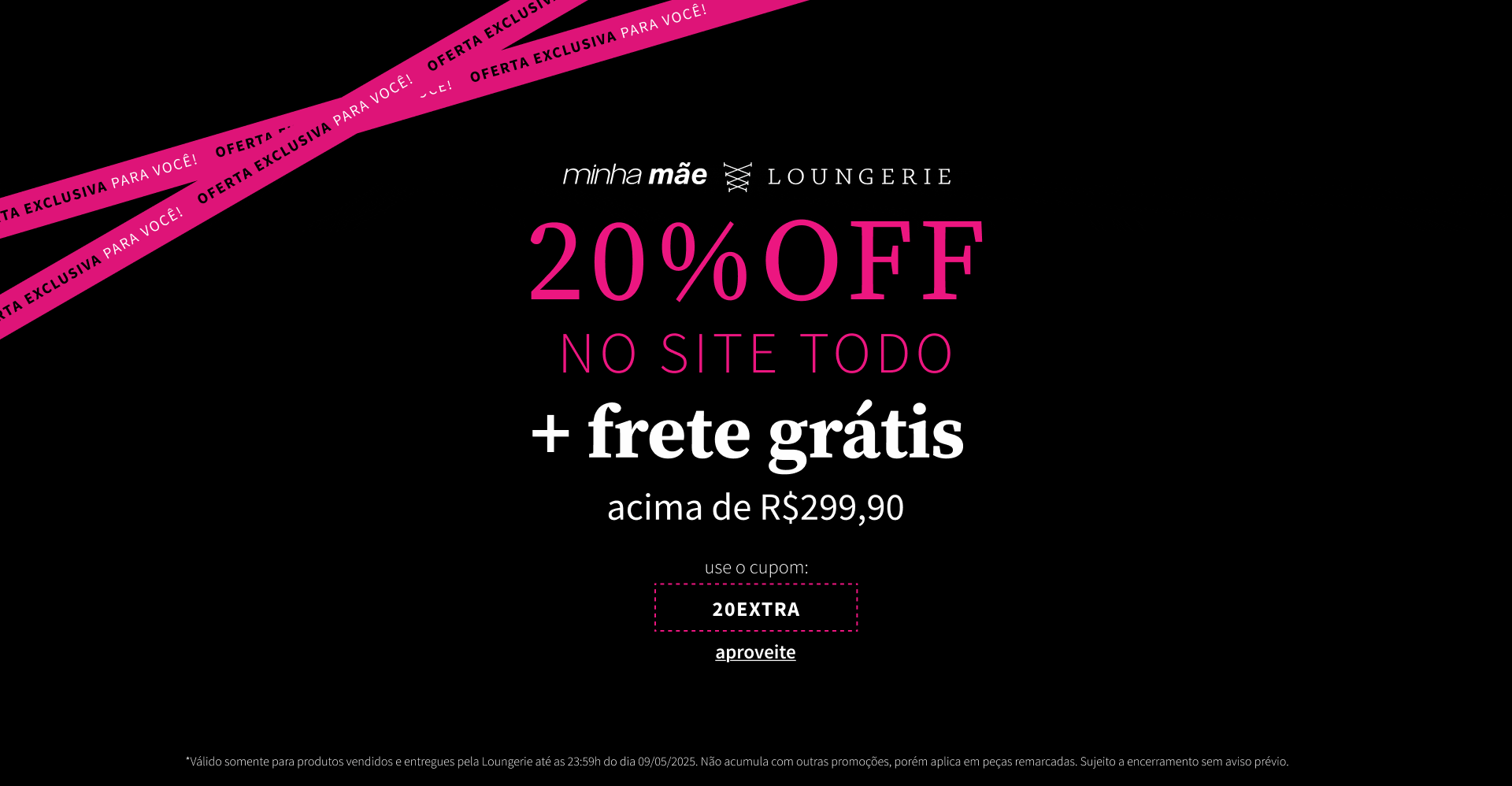 20% OFF em todo o site